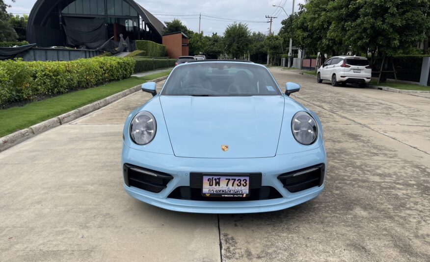 Porsche  911/992 Targa 4S สีพิเศษ CUSTOM COLOUR BLUE PASTEL (GULF BLUE)  ปี 2021 วิ่ง 4,500 กม.